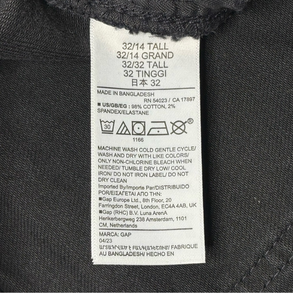 NWT GAP Mid Rise Vintage Slim Jeans • Black Rinse • Raw Hem • Tall 32/14 - Picture 13 of 15